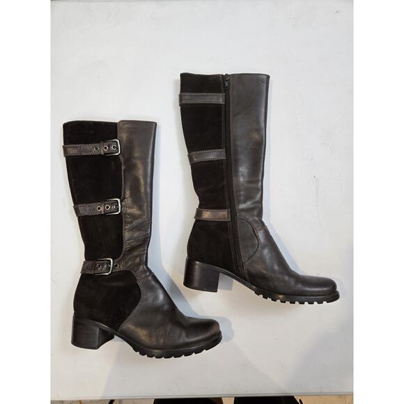 Ecco Women's Esmeralda Tall Moto Boots Size EU 36, US 5/5.5 Brown Leather Suede - Picture 8 of 8